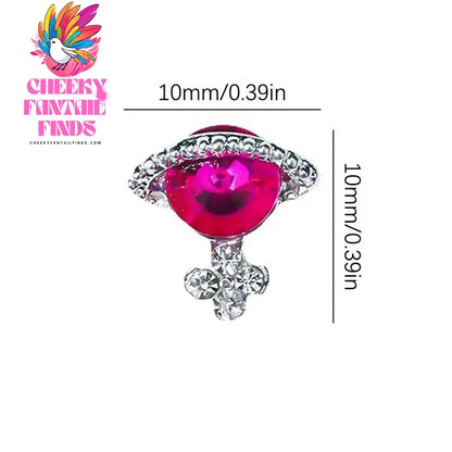 10Pcs 3D Zircon Alloy Nail Art Decoration Saturn Planet Cross Gems Stones Crystal Rhinestones Nail Charms Nail Accessories Cheeky Fantail Finds