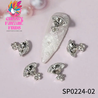 10Pcs 3D Zircon Alloy Nail Art Decoration Saturn Planet Cross Gems Stones Crystal Rhinestones Nail Charms Nail Accessories Cheeky Fantail Finds