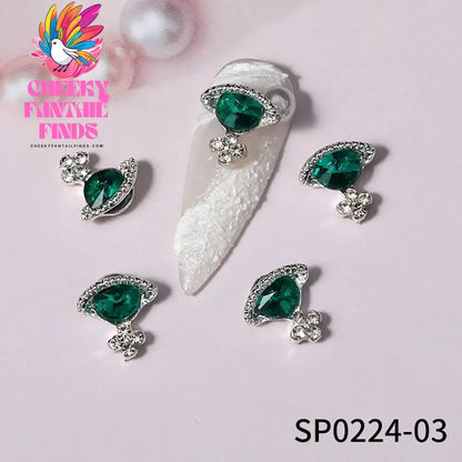 10Pcs 3D Zircon Alloy Nail Art Decoration Saturn Planet Cross Gems Stones Crystal Rhinestones Nail Charms Nail Accessories Cheeky Fantail Finds