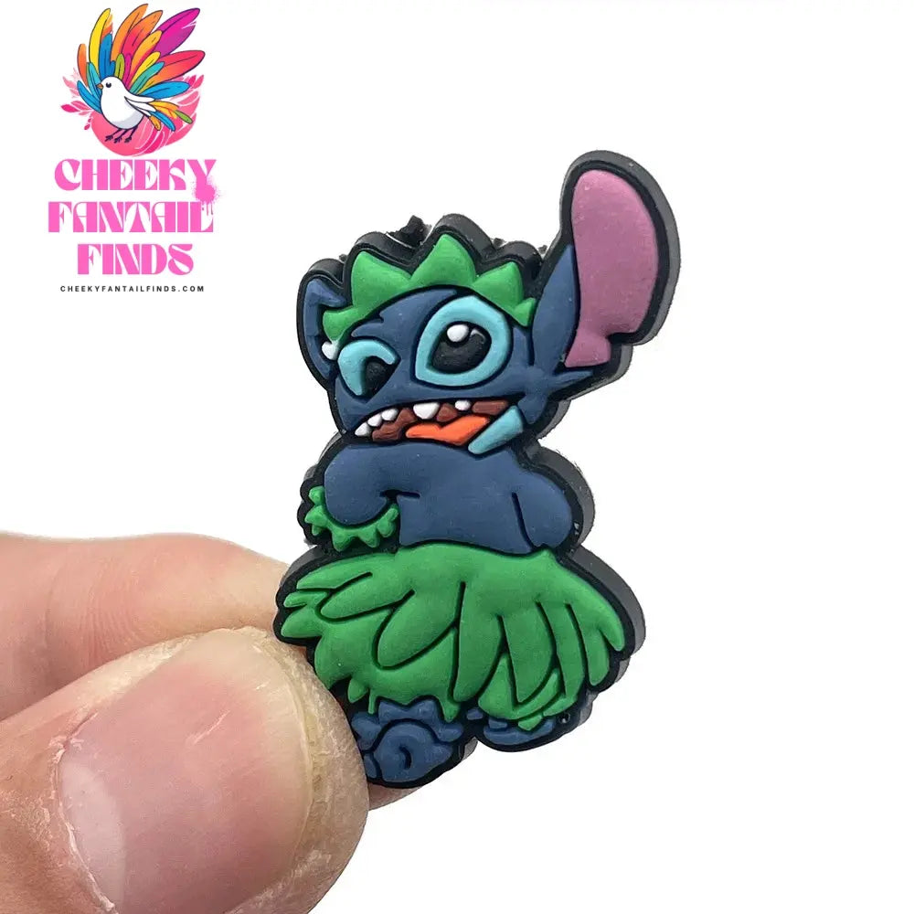 10Pcs Cute Stitch Charms PVC Shoe Charms DIY Shoe Fit Sandals Buckle Decoration Kids Party Gifts Cheeky Fantail Finds