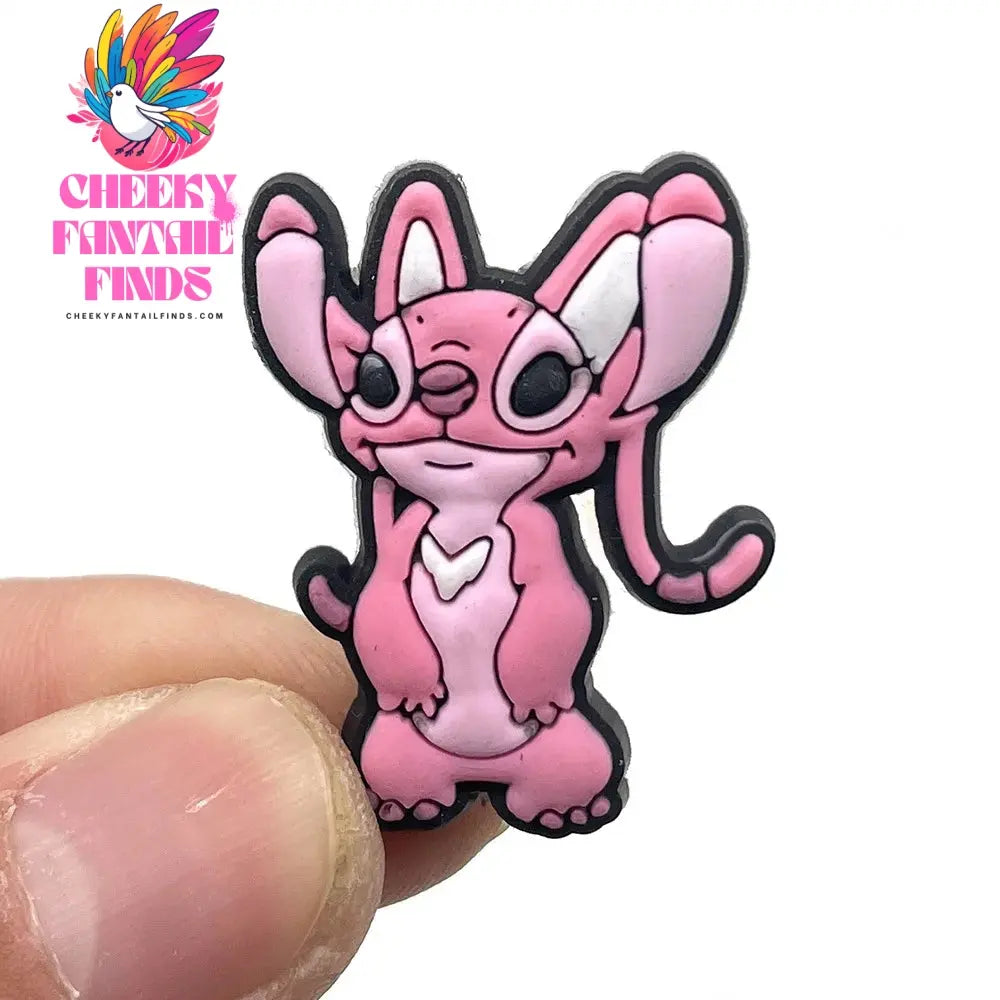 10Pcs Cute Stitch Charms PVC Shoe Charms DIY Shoe Fit Sandals Buckle Decoration Kids Party Gifts Cheeky Fantail Finds