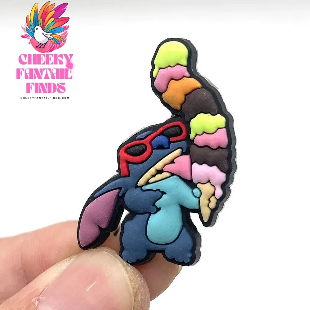10Pcs Cute Stitch Charms PVC Shoe Charms DIY Shoe Fit Sandals Buckle Decoration Kids Party Gifts Cheeky Fantail Finds