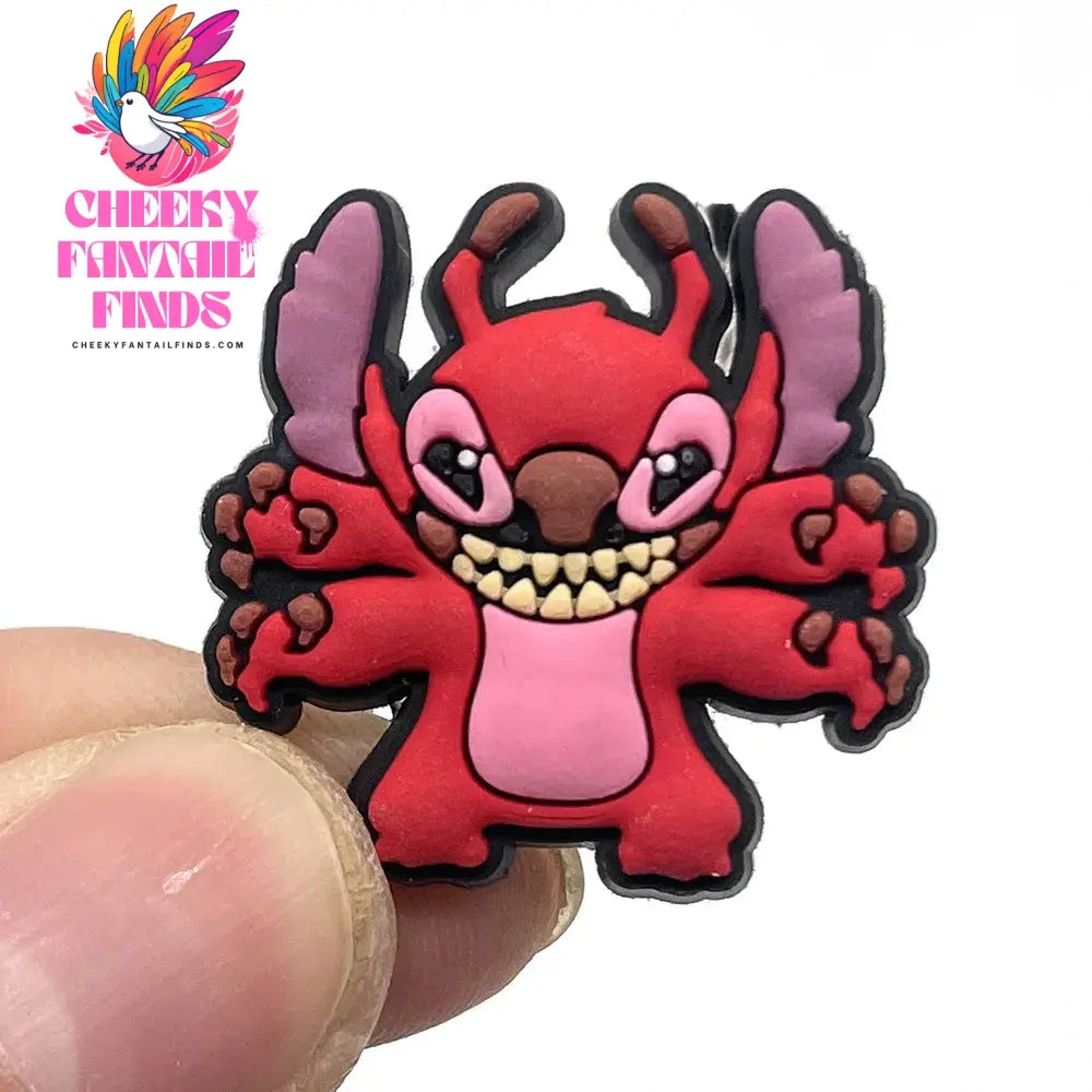 10Pcs Cute Stitch Charms PVC Shoe Charms DIY Shoe Fit Sandals Buckle Decoration Kids Party Gifts Cheeky Fantail Finds
