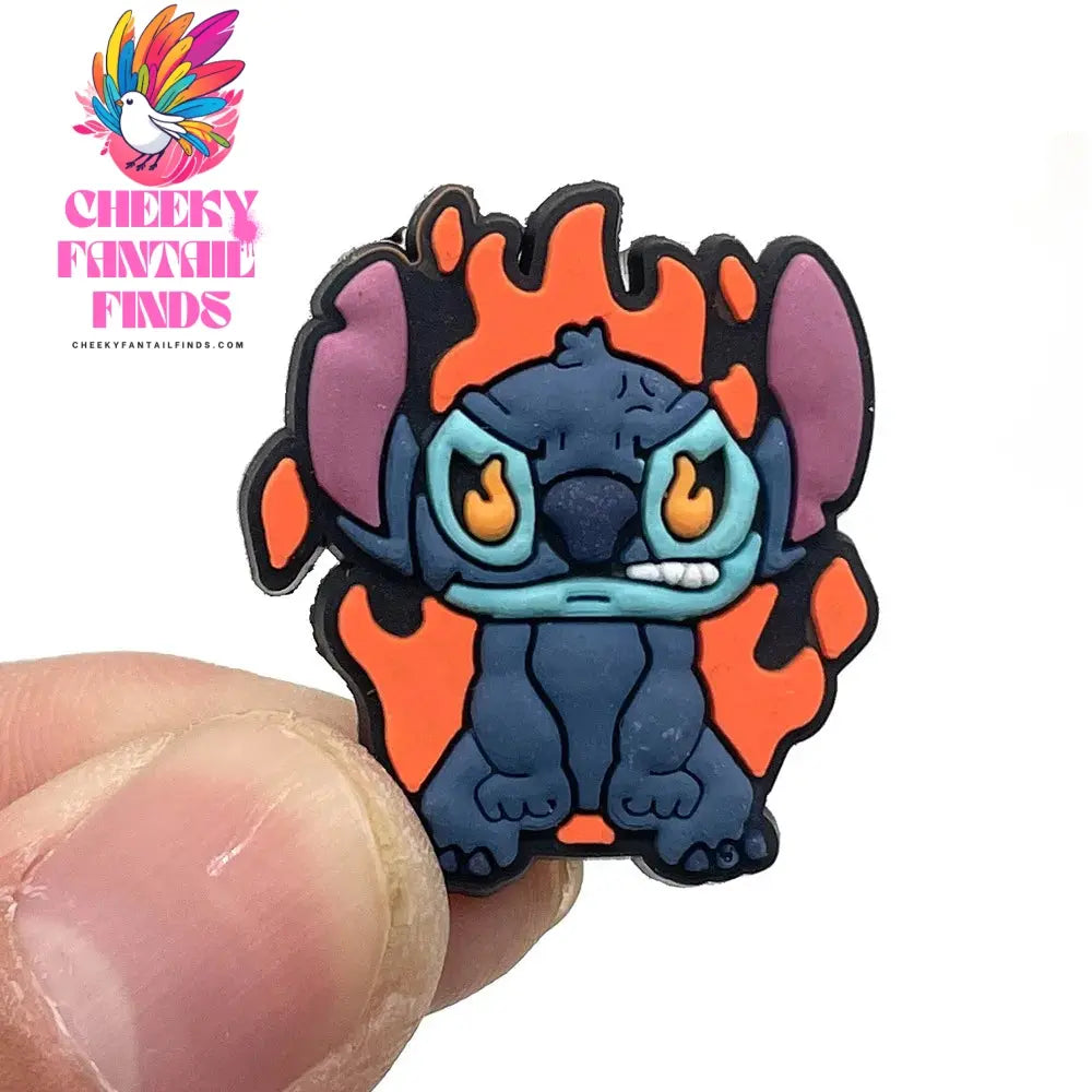 10Pcs Cute Stitch Charms PVC Shoe Charms DIY Shoe Fit Sandals Buckle Decoration Kids Party Gifts Cheeky Fantail Finds