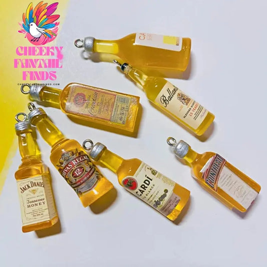 10Pcs Drink Alcohol Wine Bottle Charms for Pendant Jewelry Making Supplies Ornaments Keychain  Earrings DIY Findings Accessories - Cheeky Fantail Finds