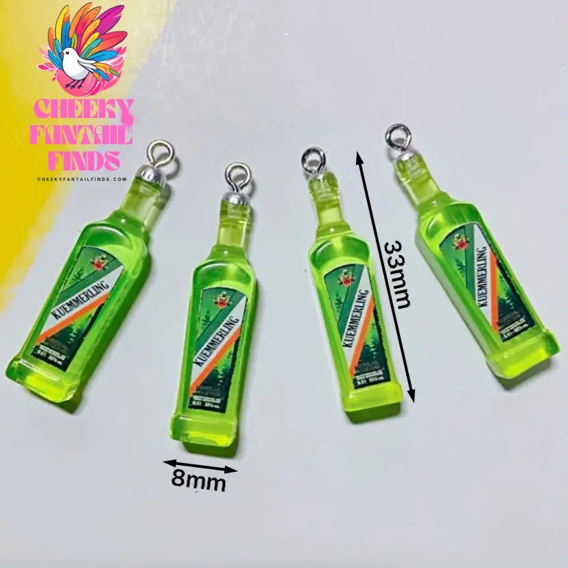 10Pcs Drink Alcohol Wine Bottle Charms for Pendant Jewelry Making Supplies Ornaments Keychain  Earrings DIY Findings Accessories - Cheeky Fantail Finds