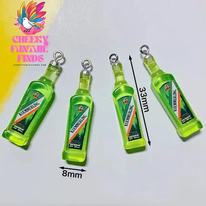 10Pcs Drink Alcohol Wine Bottle Charms for Pendant Jewelry Making Supplies Ornaments Keychain  Earrings DIY Findings Accessories - Cheeky Fantail Finds
