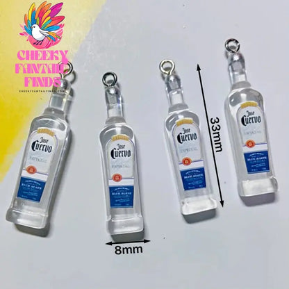 10Pcs Drink Alcohol Wine Bottle Charms for Pendant Jewelry Making Supplies Ornaments Keychain  Earrings DIY Findings Accessories - Cheeky Fantail Finds