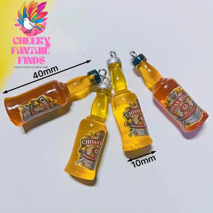 10Pcs Drink Alcohol Wine Bottle Charms for Pendant Jewelry Making Supplies Ornaments Keychain  Earrings DIY Findings Accessories - Cheeky Fantail Finds
