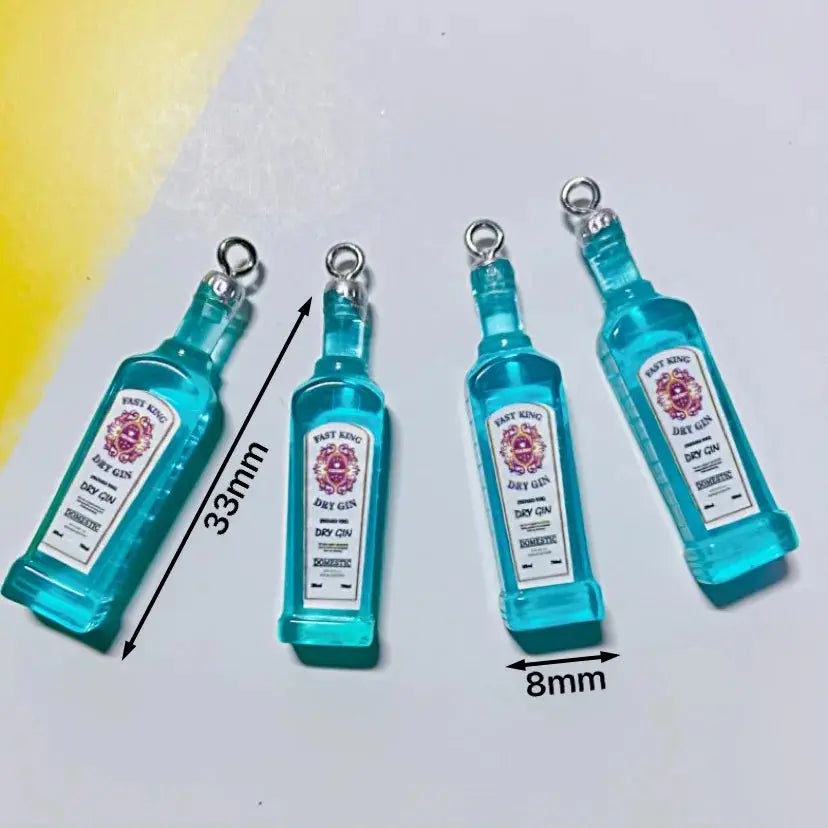 10Pcs Drink Alcohol Wine Bottle Charms for Pendant Jewelry Making Supplies Ornaments Keychain  Earrings DIY Findings Accessories - Cheeky Fantail Finds