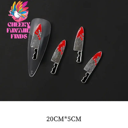 10Pcs/Lot Halloween Luxury Silver Cross Nail Art Charm Parts Punk Y2K Metal Style Jewelry Alloy Shinny Nail Diamond Decoration Cheeky Fantail Finds