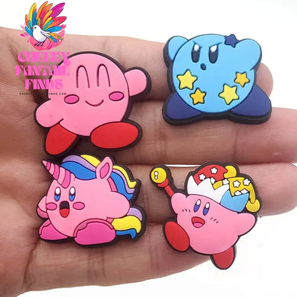 10Pcs Set Kirby's Dream Land Shoe Buckle DIY Sneakers Accessories Souvenir PVC Shoe Decorations Clogs Kids Gifts Cheeky Fantail Finds