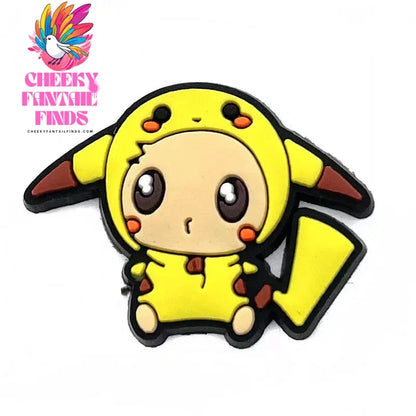 10Pcs Set Pokemon PVC Shoe Buckle Accessories Pikachu DIY Cartoon Animals Shoes Decoration for Kids Charms Kids Party Gift Cheeky Fantail Finds