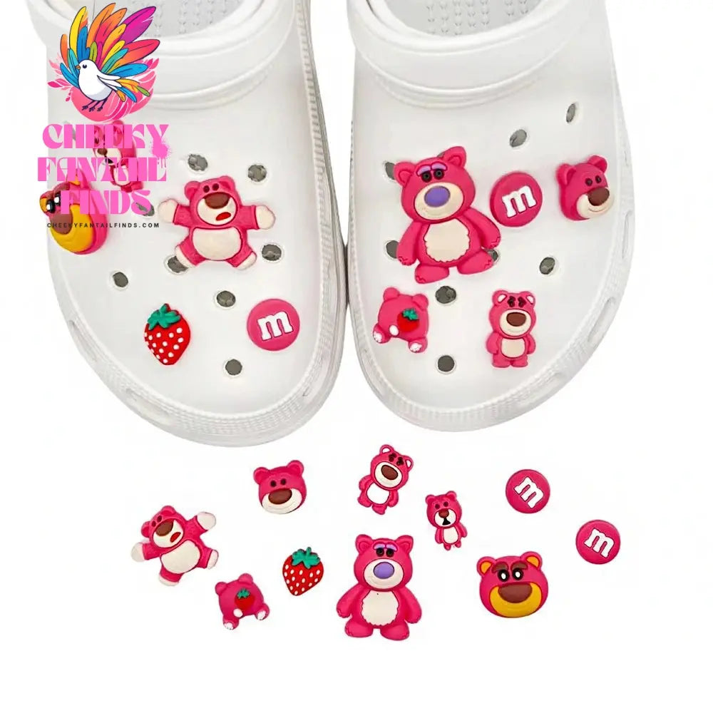 10Pcs Shoe Charms Sandals Charms Cartoon Cat Shoe Accessories Buttons Shoe Sandals Decration Cheeky Fantail Finds