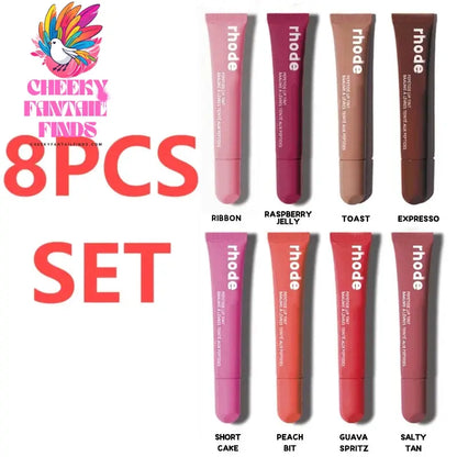 10ml 8 Colors Make Up Lip Gloss Rhode Toast Espresso Raspberry Jelly Ribbon Hailey Lipstick Shiny Glitter Liquid Lipstick Cheeky Fantail Finds