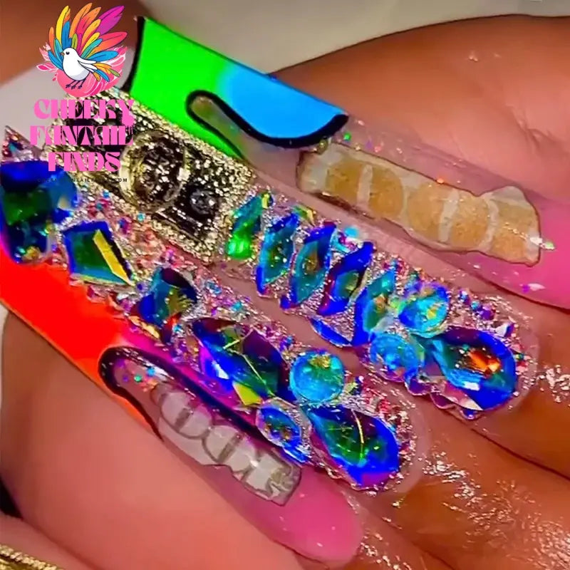 10pc Luxury Money Dollors Nail Charms 3D Crystal Rhinestones Dollor Design Manicure DIY Nail Art Jewelry Decorations Cheeky Fantail Finds