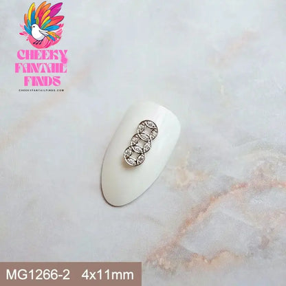 10pcs Festive Wedding Bride New Year Christmas Zircon Metal Nails Jewelry Decorations Nail Art Accessories Charms Parts Supplies Cheeky Fantail Finds