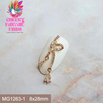 10pcs Festive Wedding Bride New Year Christmas Zircon Metal Nails Jewelry Decorations Nail Art Accessories Charms Parts Supplies Cheeky Fantail Finds