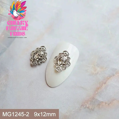 10pcs Festive Wedding Bride New Year Christmas Zircon Metal Nails Jewelry Decorations Nail Art Accessories Charms Parts Supplies Cheeky Fantail Finds