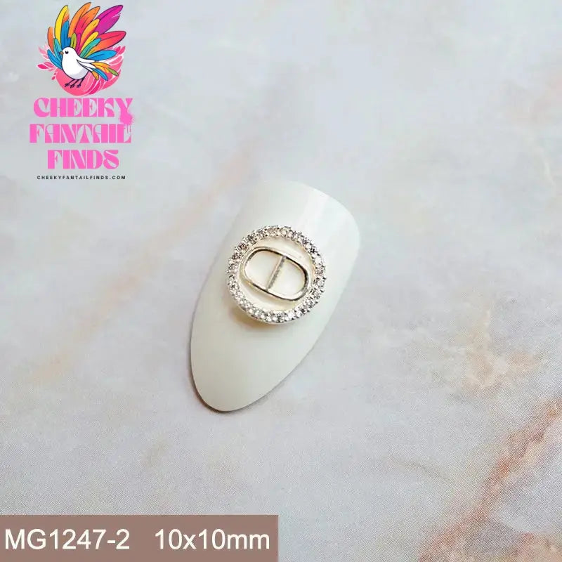 10pcs Festive Wedding Bride New Year Christmas Zircon Metal Nails Jewelry Decorations Nail Art Accessories Charms Parts Supplies Cheeky Fantail Finds