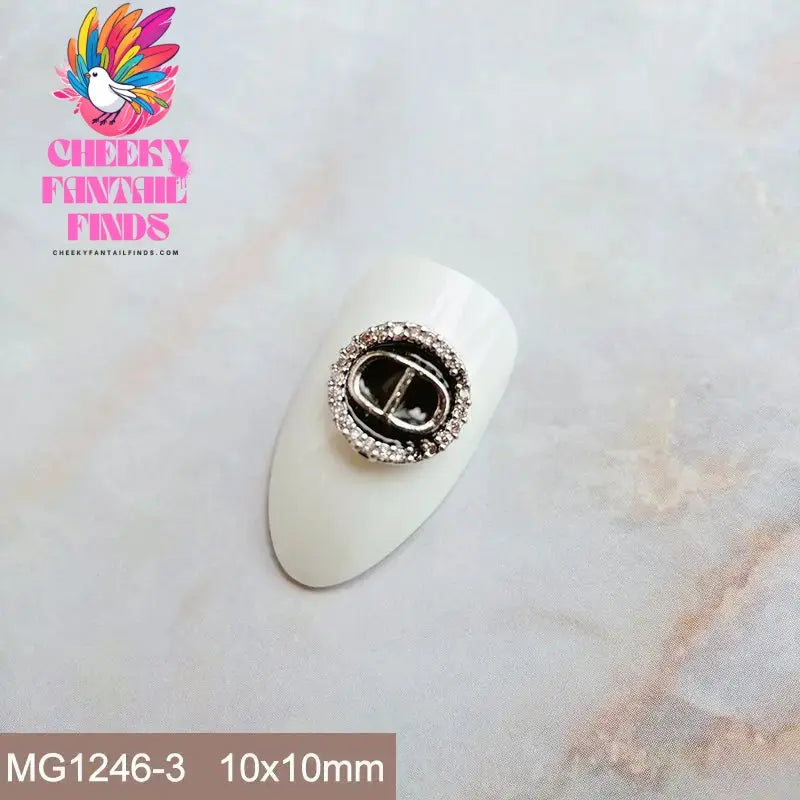 10pcs Festive Wedding Bride New Year Christmas Zircon Metal Nails Jewelry Decorations Nail Art Accessories Charms Parts Supplies Cheeky Fantail Finds