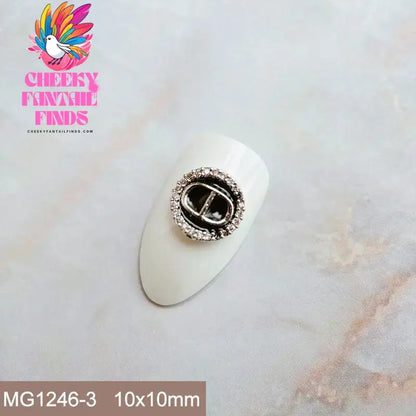 10pcs Festive Wedding Bride New Year Christmas Zircon Metal Nails Jewelry Decorations Nail Art Accessories Charms Parts Supplies Cheeky Fantail Finds
