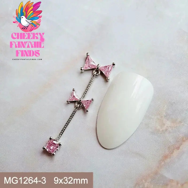 10pcs Festive Wedding Bride New Year Christmas Zircon Metal Nails Jewelry Decorations Nail Art Accessories Charms Parts Supplies Cheeky Fantail Finds