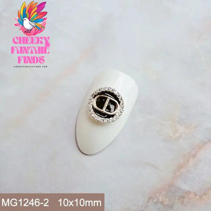 10pcs Festive Wedding Bride New Year Christmas Zircon Metal Nails Jewelry Decorations Nail Art Accessories Charms Parts Supplies Cheeky Fantail Finds