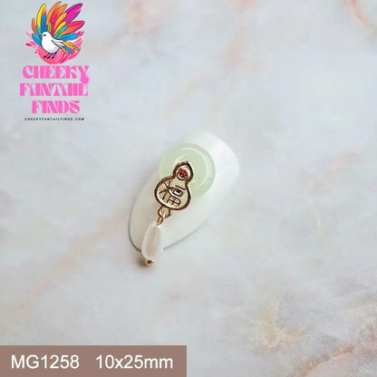 10pcs Festive Wedding Bride New Year Christmas Zircon Metal Nails Jewelry Decorations Nail Art Accessories Charms Parts Supplies Cheeky Fantail Finds
