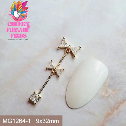 10pcs Festive Wedding Bride New Year Christmas Zircon Metal Nails Jewelry Decorations Nail Art Accessories Charms Parts Supplies Cheeky Fantail Finds