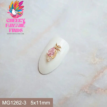 10pcs Festive Wedding Bride New Year Christmas Zircon Metal Nails Jewelry Decorations Nail Art Accessories Charms Parts Supplies Cheeky Fantail Finds