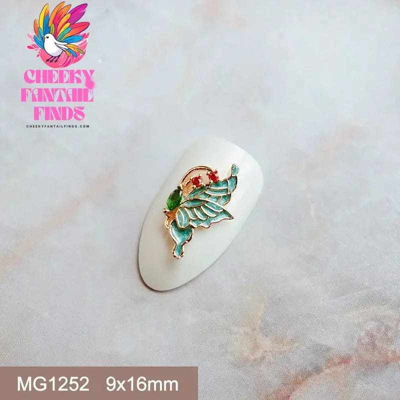 10pcs Festive Wedding Bride New Year Christmas Zircon Metal Nails Jewelry Decorations Nail Art Accessories Charms Parts Supplies Cheeky Fantail Finds