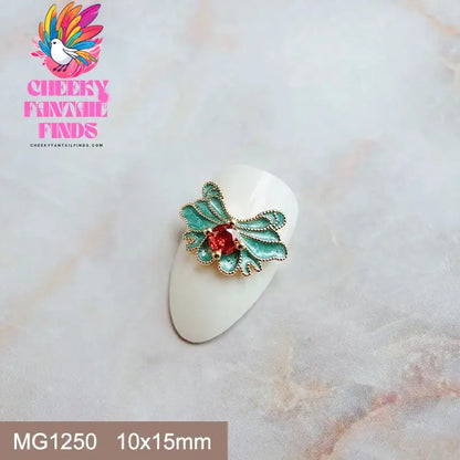 10pcs Festive Wedding Bride New Year Christmas Zircon Metal Nails Jewelry Decorations Nail Art Accessories Charms Parts Supplies Cheeky Fantail Finds