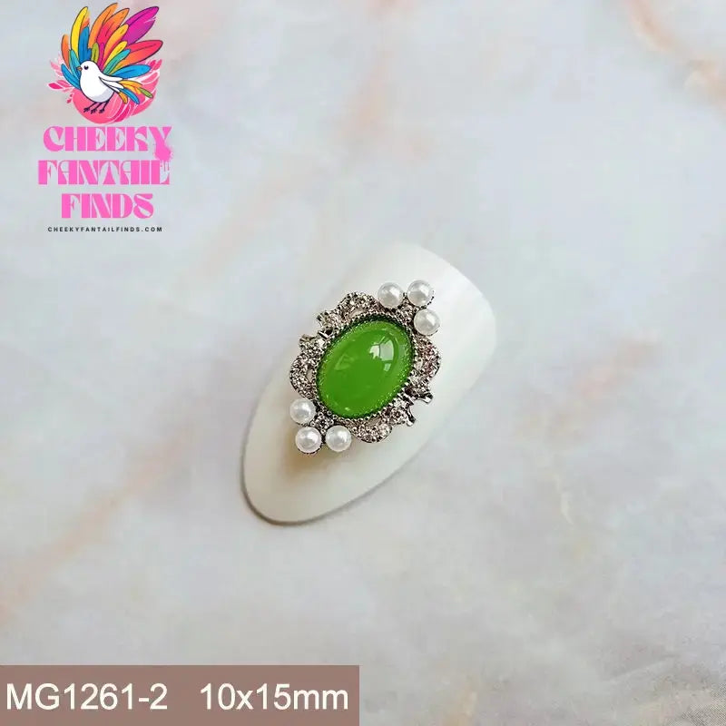 10pcs Festive Wedding Bride New Year Christmas Zircon Metal Nails Jewelry Decorations Nail Art Accessories Charms Parts Supplies Cheeky Fantail Finds