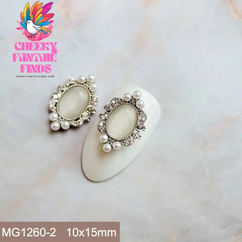 10pcs Festive Wedding Bride New Year Christmas Zircon Metal Nails Jewelry Decorations Nail Art Accessories Charms Parts Supplies Cheeky Fantail Finds