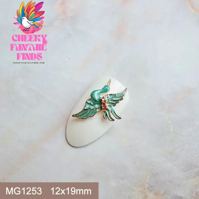 10pcs Festive Wedding Bride New Year Christmas Zircon Metal Nails Jewelry Decorations Nail Art Accessories Charms Parts Supplies Cheeky Fantail Finds
