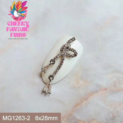 10pcs Festive Wedding Bride New Year Christmas Zircon Metal Nails Jewelry Decorations Nail Art Accessories Charms Parts Supplies Cheeky Fantail Finds