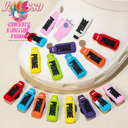 10pcs PVC Shoe Charms Bulk Clog Accessories Set Kawaii Kids Boys Girls Women Functional Drinks Shoe Decorations for Sandals - Cheeky Fantail Finds