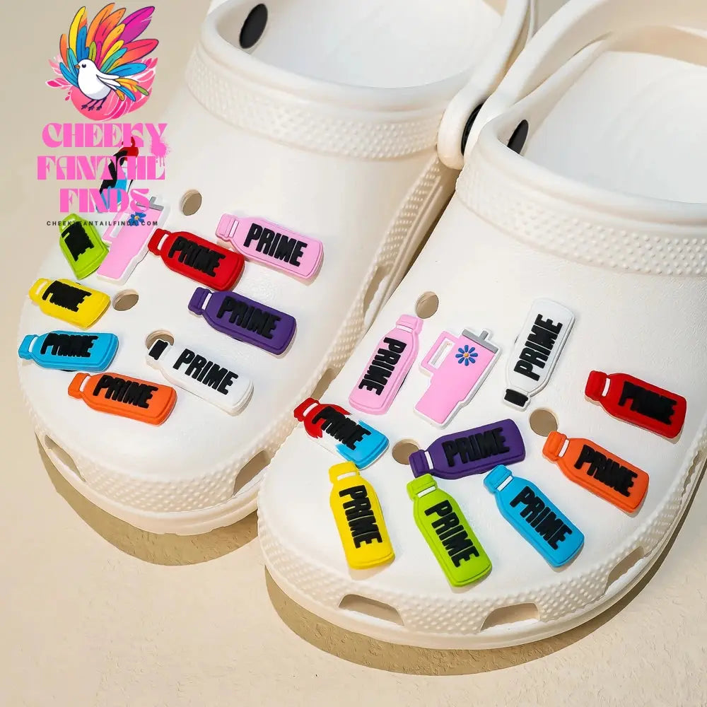 10pcs PVC Shoe Charms Bulk Clog Accessories Set Kawaii Kids Boys Girls Women Functional Drinks Shoe Decorations for Sandals - Cheeky Fantail Finds
