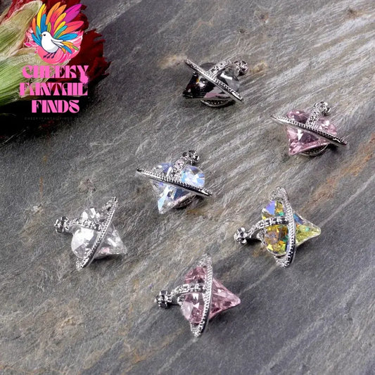 10pcs/lot Flat Bear Nails Charm Rhinestones Silver/Gold Nail Accessories Professional Charm Zirconia Diamond Luxury Parts DIY Cheeky Fantail Finds