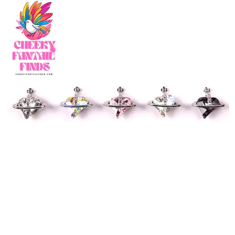 10pcs/lot Flat Bear Nails Charm Rhinestones Silver/Gold Nail Accessories Professional Charm Zirconia Diamond Luxury Parts DIY Cheeky Fantail Finds