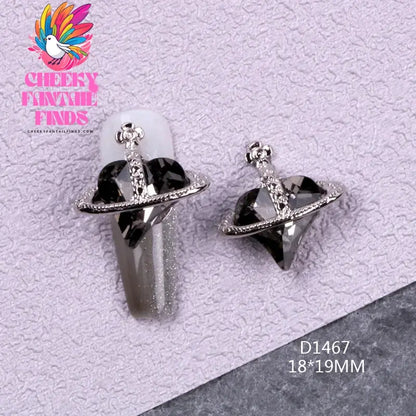 10pcs/lot Flat Bear Nails Charm Rhinestones Silver/Gold Nail Accessories Professional Charm Zirconia Diamond Luxury Parts DIY Cheeky Fantail Finds