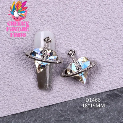 10pcs/lot Flat Bear Nails Charm Rhinestones Silver/Gold Nail Accessories Professional Charm Zirconia Diamond Luxury Parts DIY Cheeky Fantail Finds