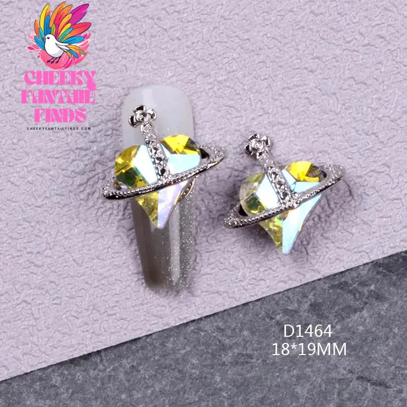 10pcs/lot Flat Bear Nails Charm Rhinestones Silver/Gold Nail Accessories Professional Charm Zirconia Diamond Luxury Parts DIY Cheeky Fantail Finds