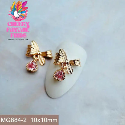 10pcs/lot Luxury Unicorn Heart Love Zircon Crystals Metal Nails Jewelry Decorations Nail Art Accessories Charms Parts Supplies Cheeky Fantail Finds