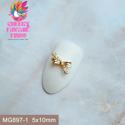 10pcs/lot Luxury Unicorn Heart Love Zircon Crystals Metal Nails Jewelry Decorations Nail Art Accessories Charms Parts Supplies Cheeky Fantail Finds