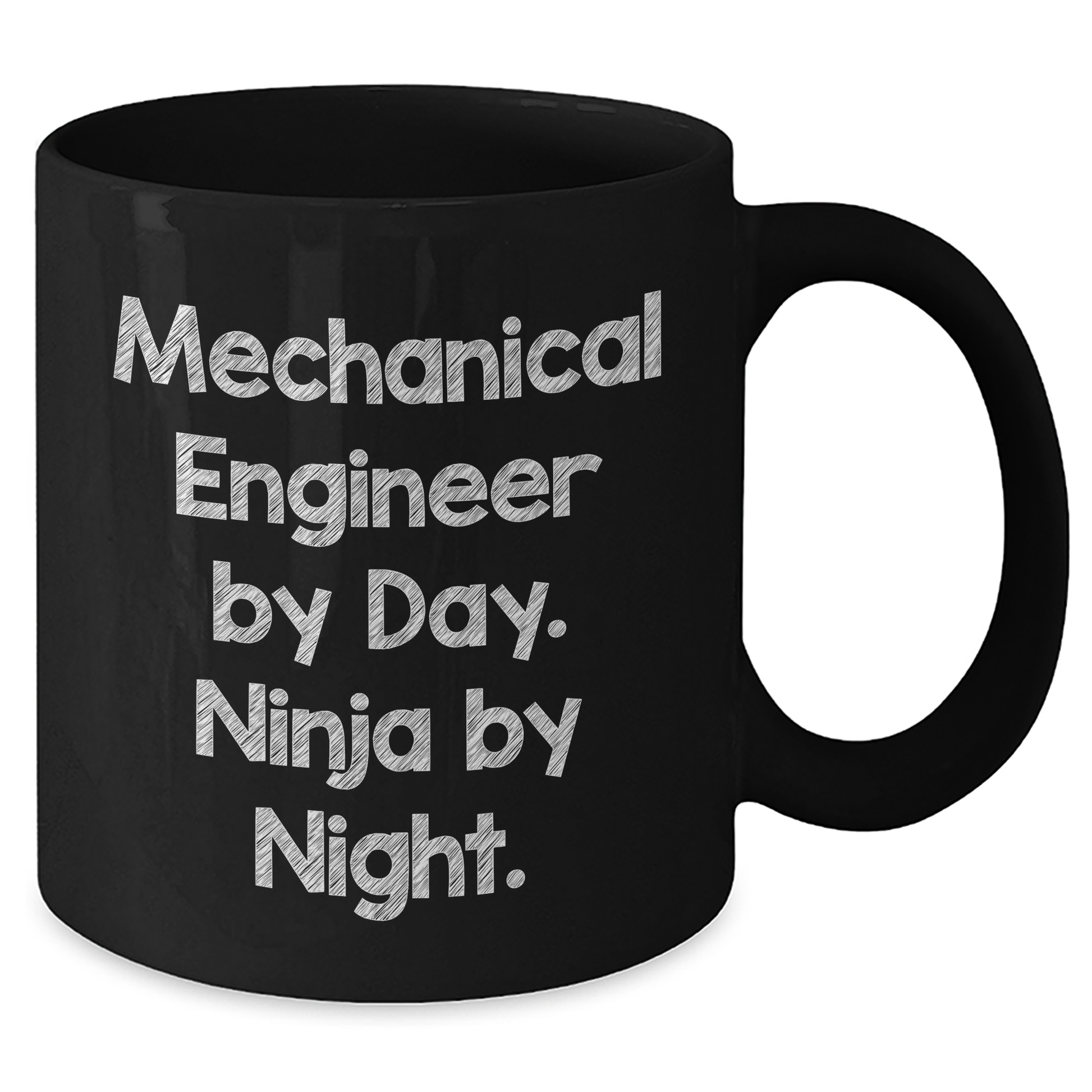 Mechanical Engineer Humor Gifts from Friends - Funny Ninja Mug for Father's Day, Black Coffee Mug - Additional