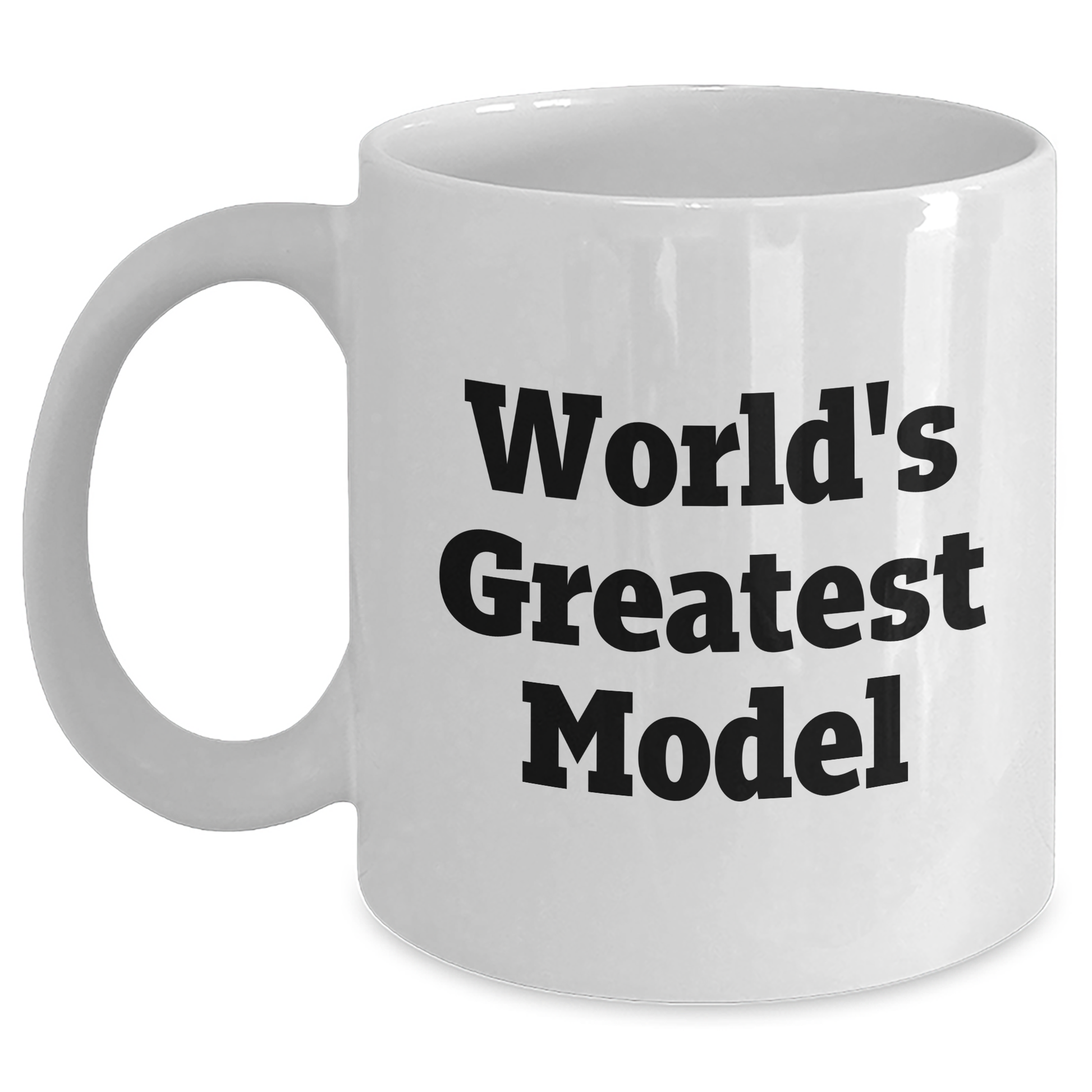 Funny World's Greatest Model Gifts for Men from, Unique White Coffee Mugs for Father's Day - Main