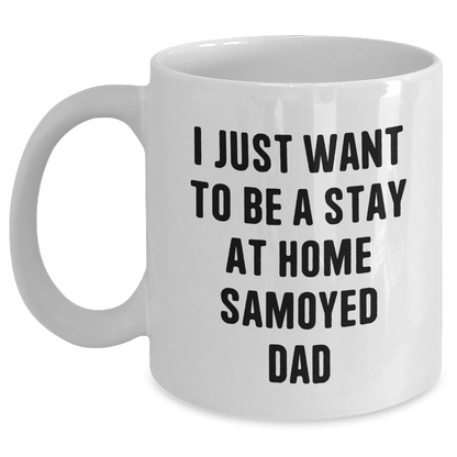Samoyed Dog Dad Gifts from Men to Samoyed Dog, Funny White Coffee Mug, Father's Day Unique Gifts for Him - Main