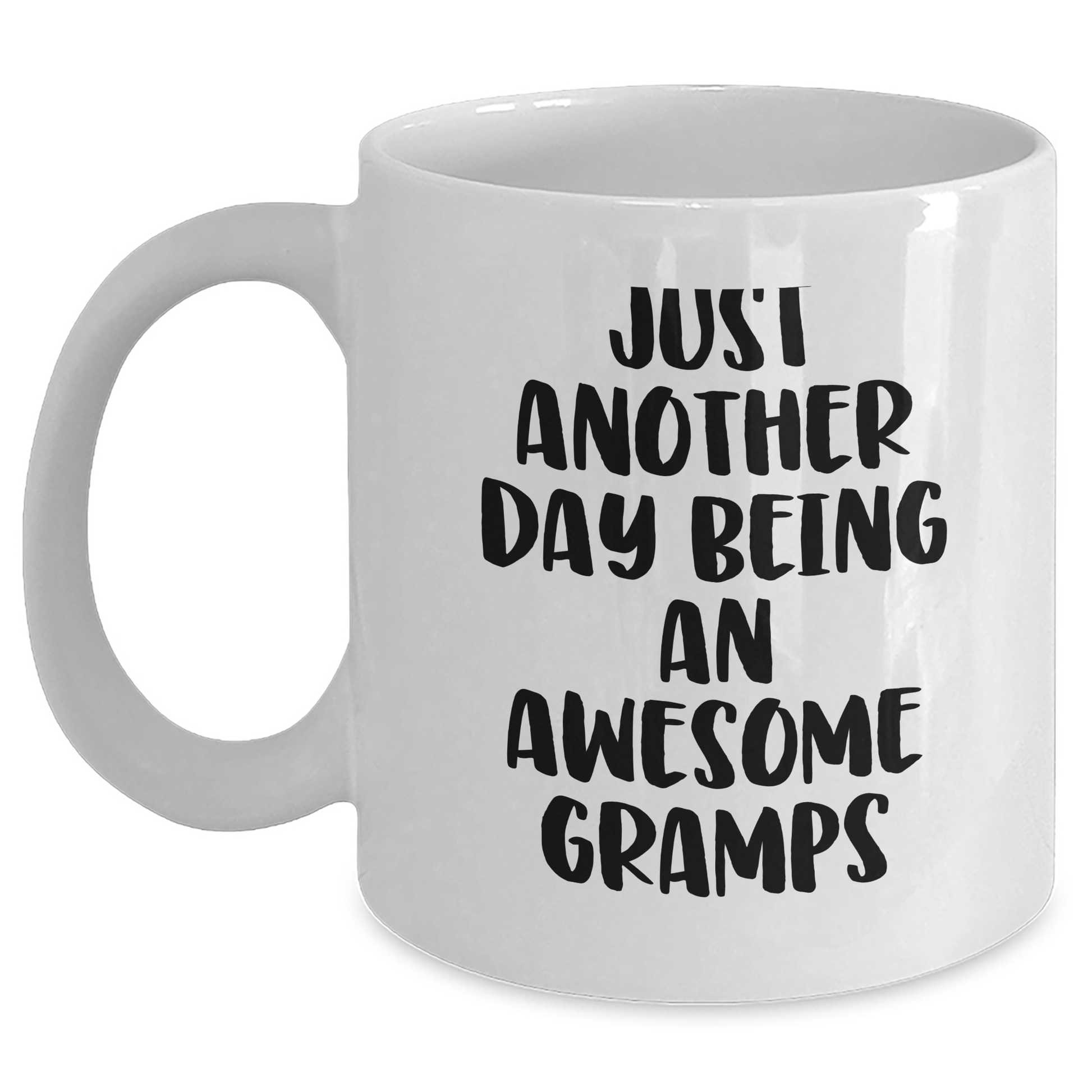 Funny White Coffee Mugs Gifts for Gramps, Just Another Day Being An Awesome Gramps, Graduation Unique Gifts from Men to Gramps - Main